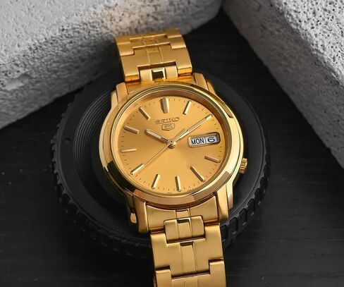 Seiko Men's Snkk76 Gold Gold Plated Feathel Thanshel in Saudi Arabia