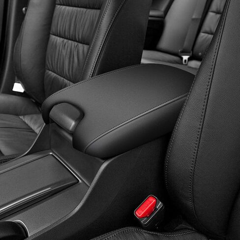 Armrest Cover for 2008-2012 Accord, Center Console Covers Customization Microfiber Leather Cover Protection Decoratin Accessories (Black Stitch) in Saudi Arabia