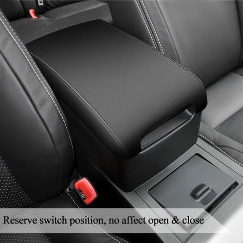 Armrest Cover for 2008-2012 Accord, Center Console Covers Customization Microfiber Leather Cover Protection Decoratin Accessories (Black Stitch) in Saudi Arabia
