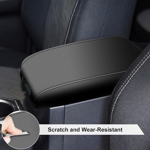 Armrest Cover for 2008-2012 Accord, Center Console Covers Customization Microfiber Leather Cover Protection Decoratin Accessories (Black Stitch) in Saudi Arabia