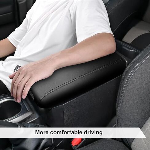 Armrest Cover for 2008-2012 Accord, Center Console Covers Customization Microfiber Leather Cover Protection Decoratin Accessories (Black Stitch) in Saudi Arabia