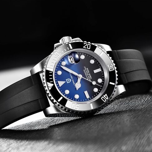 Pagani Design Men's Watch Automatic Mechanical Watch NH35 Movement Rubber Strap Sapphire Glass Watch in Kuwait