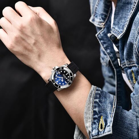 Pagani Design Men's Watch Automatic Mechanical Watch NH35 Movement Rubber Strap Sapphire Glass Watch in Kuwait