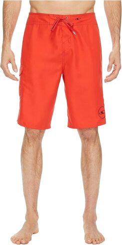 Poardshorts الصلبة للرجال البالغة 21 بوصة - جذوع السباحة المقاومة للماء للرجال ذوي النسيج الجاف الجاف والجيوب ، الأحمر 1-34 in Saudi Arabia