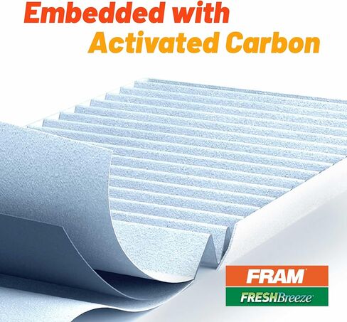 FRAM Fresh Breeze Cabin Air Filter Replacement for Car Passenger Compartment w/Arm and Hammer Baking Soda, Easy Install, CF12237 for Select Nissan Vehicles in Kuwait