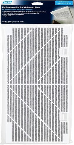 Camco RV A/C Air Filter Replacement, Grille and Foam Filter | Compatible with Dometic Ducted Return Air Assemblies | Easy Installation (40409) in Saudi Arabia