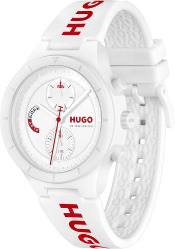 HUGO Men’s #LIT Multi Quartz Watch – Multifunction Movement with Lightweight TR90 Case – Bold, Playful, and Stylish Everyday Watch in Saudi Arabia