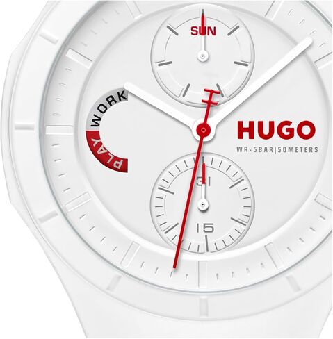 HUGO Men’s #LIT Multi Quartz Watch – Multifunction Movement with Lightweight TR90 Case – Bold, Playful, and Stylish Everyday Watch in Saudi Arabia