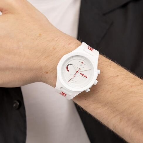 HUGO Men’s #LIT Multi Quartz Watch – Multifunction Movement with Lightweight TR90 Case – Bold, Playful, and Stylish Everyday Watch in Saudi Arabia