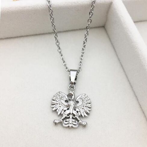 Poland Symbol Eagle Pendant Necklaces for Women Men - Poland Eagle Jewelry - Polish Gifts for Unisex - Fashion Accessories Polska Poles in Kuwait