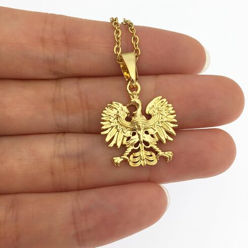Poland Symbol Eagle Pendant Necklaces for Women Men - Poland Eagle Jewelry - Polish Gifts for Unisex - Fashion Accessories Polska Poles in Kuwait
