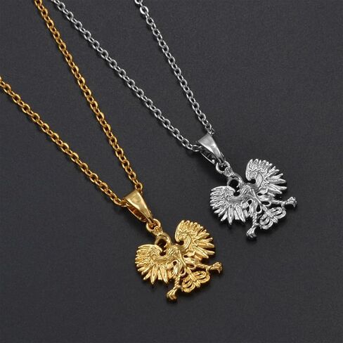 Poland Symbol Eagle Pendant Necklaces for Women Men - Poland Eagle Jewelry - Polish Gifts for Unisex - Fashion Accessories Polska Poles in Kuwait