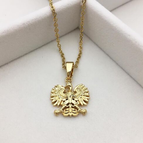 Poland Symbol Eagle Pendant Necklaces for Women Men - Poland Eagle Jewelry - Polish Gifts for Unisex - Fashion Accessories Polska Poles in Kuwait