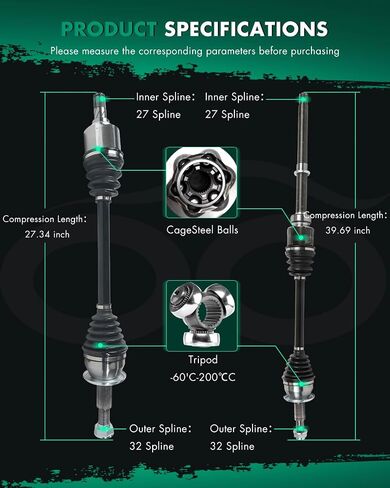 CV Axle Shaft Assembly Front Left Right Fit For Nissan Altima 2.5L 2019-2023 in Saudi Arabia