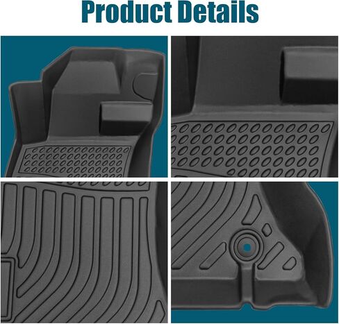 MATS TPE Rubber Floor All-Weather متوافق مع 2012 2013 2014 2015 2016 Subaru Impreza ، 2013-2015 XV Crosstrek ، 2016 2017 Crosstrek ، 2015-2021 WRX STI ، مجموعة سجاد السيارات الكاملة المخصصة (Black) in Kuwait