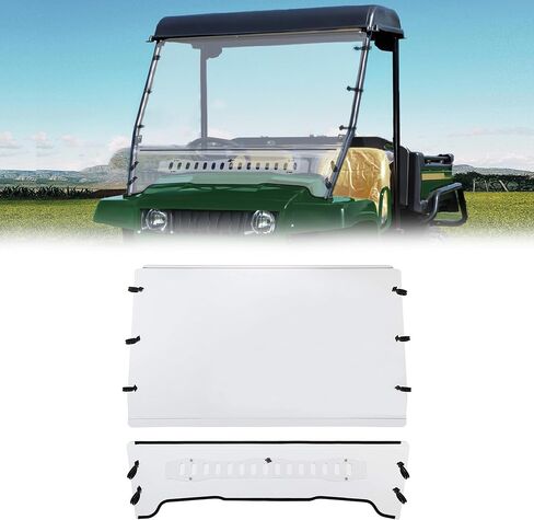 HECASA Front Vented Windshield Compatible with 2005-2020 John Deere Gator TS/TX/TE Scratch Resistant Full Clear Windscreen in Saudi Arabia