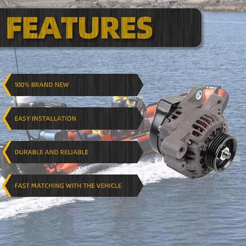 Dasbecan 12V 55A Alternators 8M0057693 8M0062515 8M0065239 Compatible with Mercury Marine Engine 135.0HP 150.0HP 150.0HP ProXS 150.0HP SeaPro Mercury Outboards 150L in Saudi Arabia