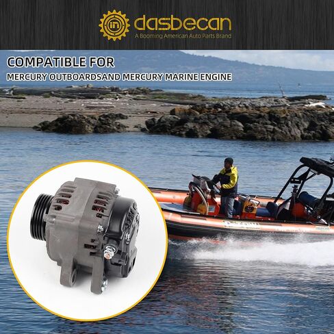 Dasbecan 12V 55A Alternators 8M0057693 8M0062515 8M0065239 Compatible with Mercury Marine Engine 135.0HP 150.0HP 150.0HP ProXS 150.0HP SeaPro Mercury Outboards 150L in Saudi Arabia