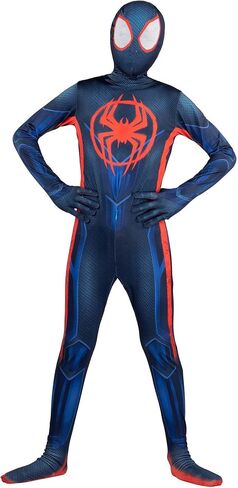 MARVEL Kid's Classic Spider-Man Miles Morales Zentai Suit, Spiderman Costume for Halloween X-Small in Saudi Arabia