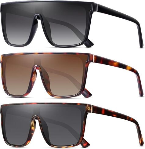 KUGUAOK Vintage Oversized Square Sunglasses for Women Big Large Frame Shades Goggle Siamese Lens UV Protection Sun Glasses in Saudi Arabia