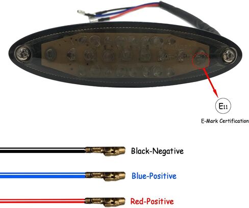 Universal 12V 28-LEDs Motorcycle Brake Warning Tail light Compatible with Cruiser Chopper Cafe ATV Racer Dirt Bike License Plate Light (Smoke) in Kuwait