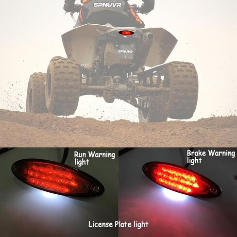 Universal 12V 28-LEDs Motorcycle Brake Warning Tail light Compatible with Cruiser Chopper Cafe ATV Racer Dirt Bike License Plate Light (Smoke) in Kuwait