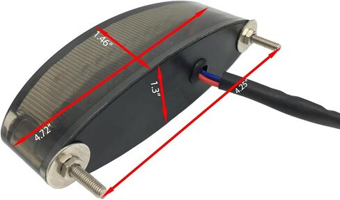 Universal 12V 28-LEDs Motorcycle Brake Warning Tail light Compatible with Cruiser Chopper Cafe ATV Racer Dirt Bike License Plate Light (Smoke) in Kuwait
