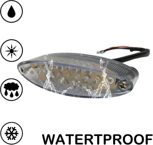 Universal 12V 28-LEDs Motorcycle Brake Warning Tail light Compatible with Cruiser Chopper Cafe ATV Racer Dirt Bike License Plate Light (Smoke) in Kuwait