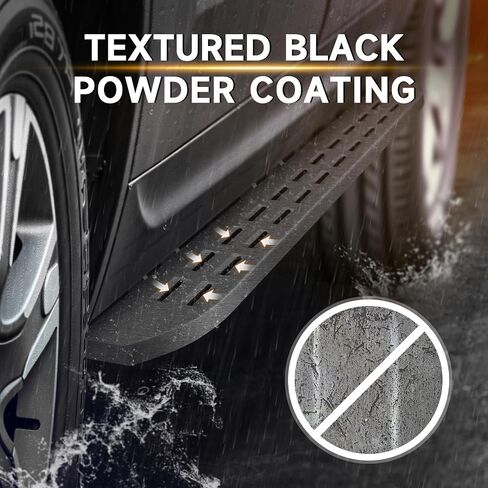 6" Wide Textured Black Carbon Steel Running Boards for 2019-2024 Dodge Ram 1500 Crew Cab,Heavy Duty Side Steps with Non-Slip Step Pads,Powder Coated for Rust Resistance in Saudi Arabia