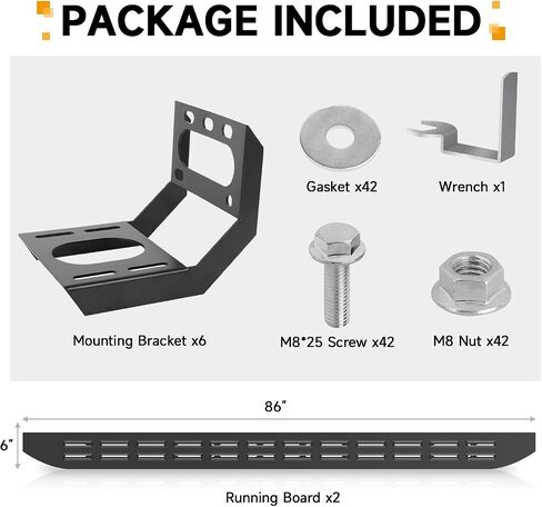 6" Wide Textured Black Carbon Steel Running Boards for 2019-2024 Dodge Ram 1500 Crew Cab,Heavy Duty Side Steps with Non-Slip Step Pads,Powder Coated for Rust Resistance in Saudi Arabia