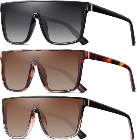 KUGUAOK Vintage Oversized Square Sunglasses for Women Big Large Frame Shades Goggle Siamese Lens UV Protection Sun Glasses in Saudi Arabia