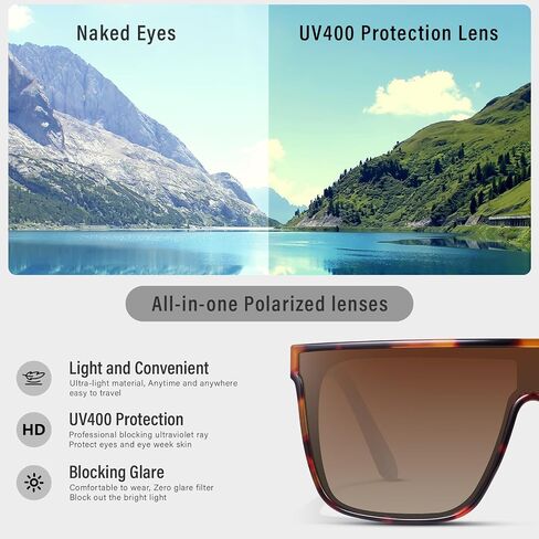 KUGUAOK Vintage Oversized Square Sunglasses for Women Big Large Frame Shades Goggle Siamese Lens UV Protection Sun Glasses in Saudi Arabia