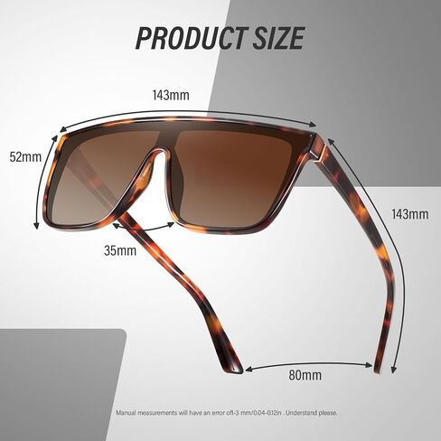 KUGUAOK Vintage Oversized Square Sunglasses for Women Big Large Frame Shades Goggle Siamese Lens UV Protection Sun Glasses in Saudi Arabia