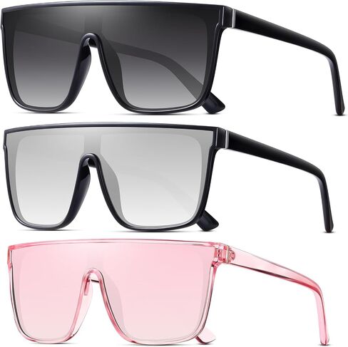 KUGUAOK Vintage Oversized Square Sunglasses for Women Big Large Frame Shades Goggle Siamese Lens UV Protection Sun Glasses in Saudi Arabia
