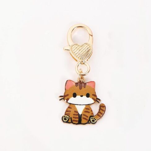 5 Pcs Women Girls Keychain Cute Cat Keychain Small Bag Charm Metal Keychains Pendant Kawaii Small Kitty Key Chain in Saudi Arabia