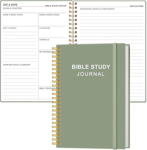 Bible Study Journal – Church Notes Notebooks – Note Taking & Journaling Kit, 5.8" x 8.5", Teal Floral in Kuwait