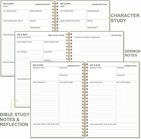 Bible Study Journal – Church Notes Notebooks – Note Taking & Journaling Kit, 5.8" x 8.5", Teal Floral in Kuwait