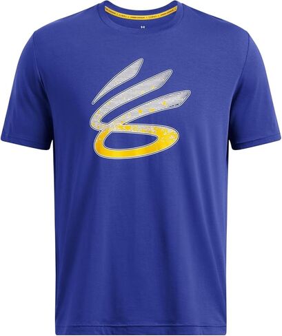 Under Armor Mens Curry Logo Trend T-Shirt L Blue in Saudi Arabia