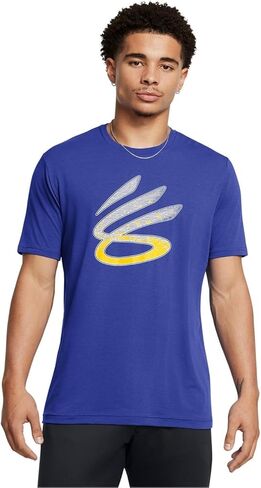 Under Armor Mens Curry Logo Trend T-Shirt L Blue in Saudi Arabia