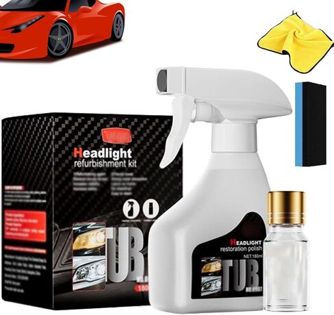 Whimsyard Headlight Restorer,Whimsyard Headlight Cleaner,2025 New Automotive Renewal Kit,Improve Nighttime Visibility For Brighter,Clearer Headlights,Suitable For All Vehicles (1SET) in Saudi Arabia