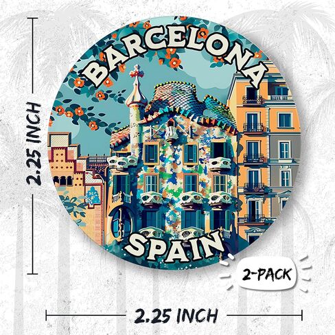 زر دبوس برشلونة إسبانيا 2.25 بوصة 2 عبوة Sagrada Familia-زر Pinback للجنون سراويل سراويل الظهر-دبابيس للملابس قبعة CAP ID45000 in Saudi Arabia