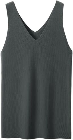 100% Merino Wool Women Tank Top | Wool Shirt for Women. Soft Lightweight Breathable V-Neck Sleeveless Vest in Saudi Arabia