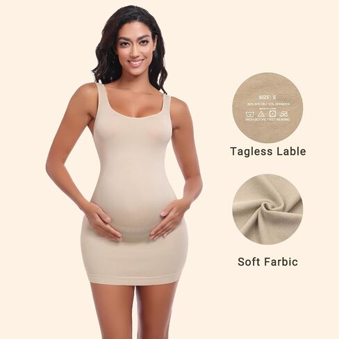 Women’s Maternity Sleeveless Tank Tops, Pregnancy Belly Support Shapewear Baby Shower Bodycon Dress Workout Shirts in Saudi Arabia
