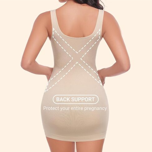 Women’s Maternity Sleeveless Tank Tops, Pregnancy Belly Support Shapewear Baby Shower Bodycon Dress Workout Shirts in Saudi Arabia