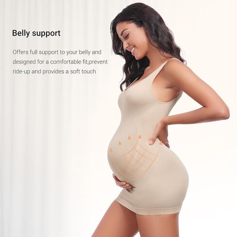 Women’s Maternity Sleeveless Tank Tops, Pregnancy Belly Support Shapewear Baby Shower Bodycon Dress Workout Shirts in Saudi Arabia