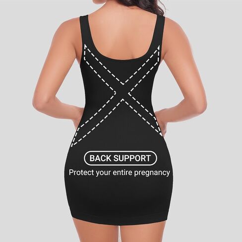 Women’s Maternity Sleeveless Tank Tops, Pregnancy Belly Support Shapewear Baby Shower Bodycon Dress Workout Shirts in Saudi Arabia