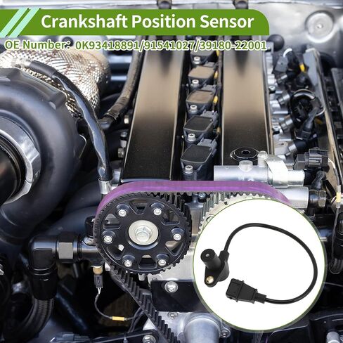 No.0K93418891 Crankshaft Position Sensor for KIA Sportage 2.0i 16V 4WD 94-03 Sturdy Black Engine Crank CKP Sensor Metal Plastic 1 Pc in Saudi Arabia