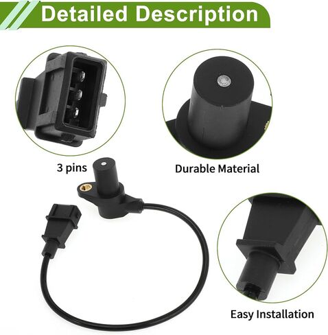 No.0K93418891 Crankshaft Position Sensor for KIA Sportage 2.0i 16V 4WD 94-03 Sturdy Black Engine Crank CKP Sensor Metal Plastic 1 Pc in Saudi Arabia