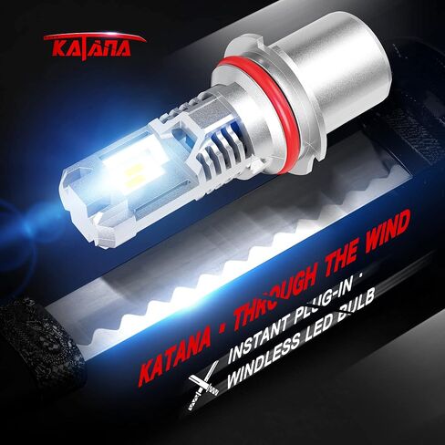 مصابيح إضاءة Katana H7، ضوء ضباب H7 لا يتطلب محول 6500K زينون أبيض فائق السطوع 1:1 حجم صغير، حزمة من 2 in Saudi Arabia