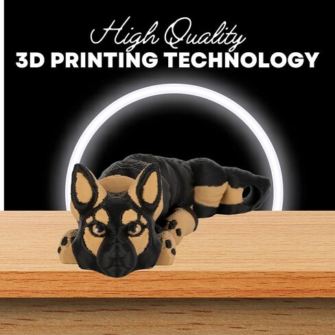 ثلاثية الأبعاد المطبوعة الألمانية Shepherd Dog Cheychain - 3D المطبوعة التعبير عن سلسلة مفاتيح تململ - هدية الكلب اللطيف - مشبك جراد البحر المعدني in Kuwait